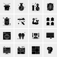 16 iconos universales de negocios vector ilustración de icono creativo para usar en proyectos relacionados con la web y dispositivos móviles