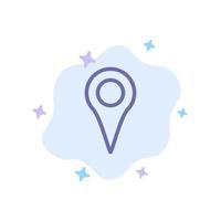 Geo location Location Map Pin Blue Icon on Abstract Cloud Background vector