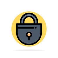 Internet Lock Locked Security Abstract Circle Background Flat color Icon vector