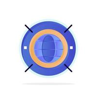 Internet Web World Computing Abstract Circle Background Flat color Icon vector