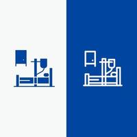 Medical Drip Medicine Hospital Line and Glyph Solid icon Blue banner Line and Glyph Solid icon Blue banner vector