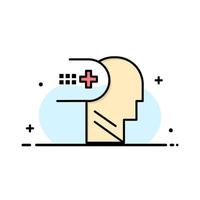 Health Mental Medical Mind Business Logo Template Flat Color vector
