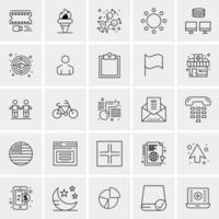 25 iconos de negocios universales vector ilustración de icono creativo para usar en proyectos relacionados con la web y dispositivos móviles