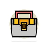 Bag Box Construction Material Toolkit Abstract Circle Background Flat color Icon vector