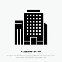 Office Building Job solid Glyph Icon vector