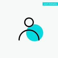 Personal Personalization Profile User turquoise highlight circle point Vector icon