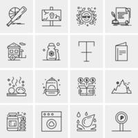 16 Business Universal Icons Vector Creative Icon Illustration to use in web and Mobile Related project