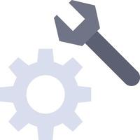 Setting Wrench Gear  Flat Color Icon Vector icon banner Template