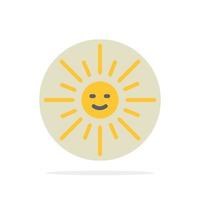 Brightness Light Sun Spring Abstract Circle Background Flat color Icon vector