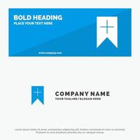 Tag Plus Interface User SOlid Icon Website Banner and Business Logo Template vector