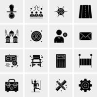 16 Business Universal Icons Vector Creative Icon Illustration to use in web and Mobile Related project