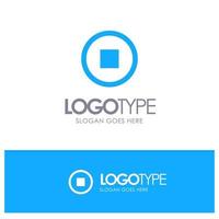 Basic Interface User Blue Solid Logo with place for tagline vector