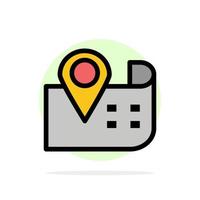 Map Navigation Location Abstract Circle Background Flat color Icon vector