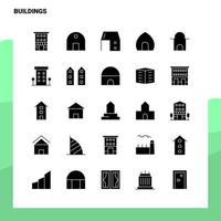 25 Buildings Icon set Solid Glyph Icon Vector Illustration Template For Web and Mobile Ideas for business company