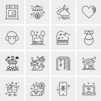 16 Business Universal Icons Vector Creative Icon Illustration to use in web and Mobile Related project