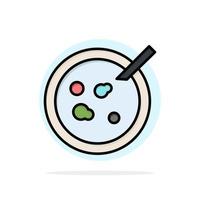 Petri Dish Analysis Medical Abstract Circle Background Flat color Icon vector