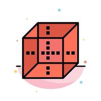 Box Delivery Computing Shipping Abstract Flat Color Icon Template vector