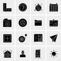 16 iconos universales de negocios vector ilustración de icono creativo para usar en proyectos relacionados con la web y dispositivos móviles