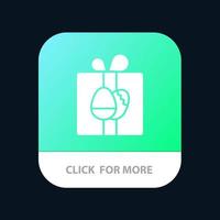 Gift Box Birthday Easter Mobile App Button Android and IOS Glyph Version vector