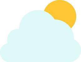 Sky Cloud Sun Cloudy  Flat Color Icon Vector icon banner Template