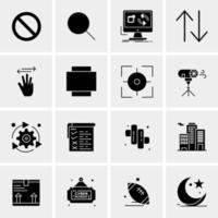 16 Business Universal Icons Vector Creative Icon Illustration to use in web and Mobile Related project