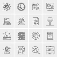 16 Business Universal Icons Vector Creative Icon Illustration to use in web and Mobile Related project