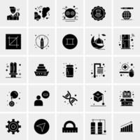 25 iconos de negocios universales vector ilustración de icono creativo para usar en proyectos relacionados con la web y dispositivos móviles