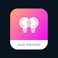 Idea Innovation Mechanic Thinking Mobile App Button Android and IOS Glyph Version vector