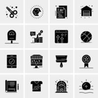 16 iconos universales de negocios vector ilustración de icono creativo para usar en proyectos relacionados con la web y dispositivos móviles