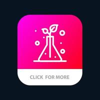 Science Flask Trees Mobile App Button Android and IOS Line Version vector