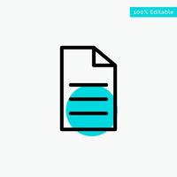 File Data User Interface turquoise highlight circle point Vector icon