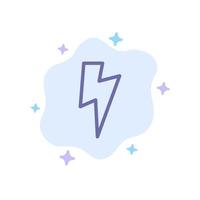 Power Basic Ui Blue Icon on Abstract Cloud Background vector