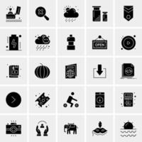 25 iconos de negocios universales vector ilustración de icono creativo para usar en proyectos relacionados con la web y dispositivos móviles