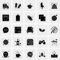 25 iconos de negocios universales vector ilustración de icono creativo para usar en proyectos relacionados con la web y dispositivos móviles