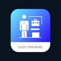 Abilities Accomplished Achieve Businessman Mobile App Button Android and IOS Glyph Version vector