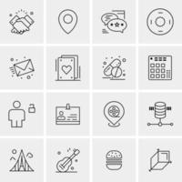 16 Business Universal Icons Vector Creative Icon Illustration to use in web and Mobile Related project