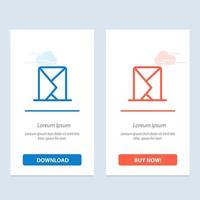 Email Envelope Mail Message Sent  Blue and Red Download and Buy Now web Widget Card Template vector