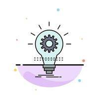 Bulb develop idea innovation light Flat Color Icon Vector