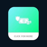 dólar negocio monedas financiar oro dinero pago aplicación móvil botón android e ios versión de glifo vector