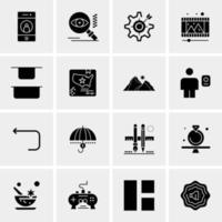 16 iconos universales de negocios vector ilustración de icono creativo para usar en proyectos relacionados con la web y dispositivos móviles