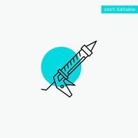 Sealant Gun Repair Construction Utensils turquoise highlight circle point Vector icon