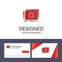 Creative Business Card and Logo template Folder Lock Target File Vector Illustration