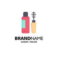 Mascara Shade Eye Bottle Business Logo Template Flat Color vector