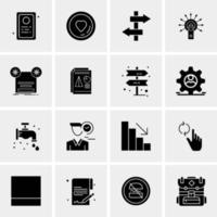 16 iconos universales de negocios vector ilustración de icono creativo para usar en proyectos relacionados con la web y dispositivos móviles