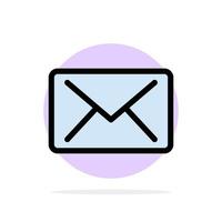 Email Mail Message Abstract Circle Background Flat color Icon vector