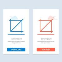 Crop Design Tool  Blue and Red Download and Buy Now web Widget Card Template vector