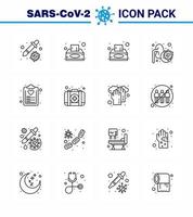 Coronavirus Prevention 25 icon Set Blue emergency list disease healthcare check list viral coronavirus 2019nov disease Vector Design Elements