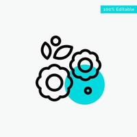 Flower Easter Nature Spring turquoise highlight circle point Vector icon