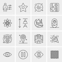 16 Business Universal Icons Vector Creative Icon Illustration to use in web and Mobile Related project