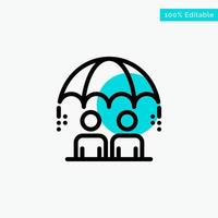 Business Management Modern Risk turquoise highlight circle point Vector icon